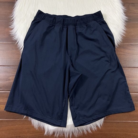 Lululemon Men's Size Medium Nautical Navy Blue‎ The Fundamental Shorts - Picture 1 of 9